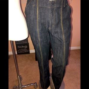 Nice dark denim bootcut jeans.